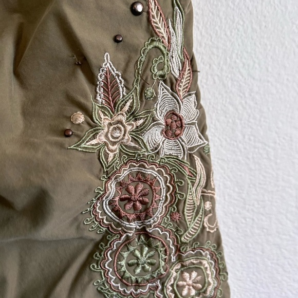 Vintage Y2K Miss Me Flare Low RiseCargo Womens Pants with embroidered detail - Picture 8 of 16